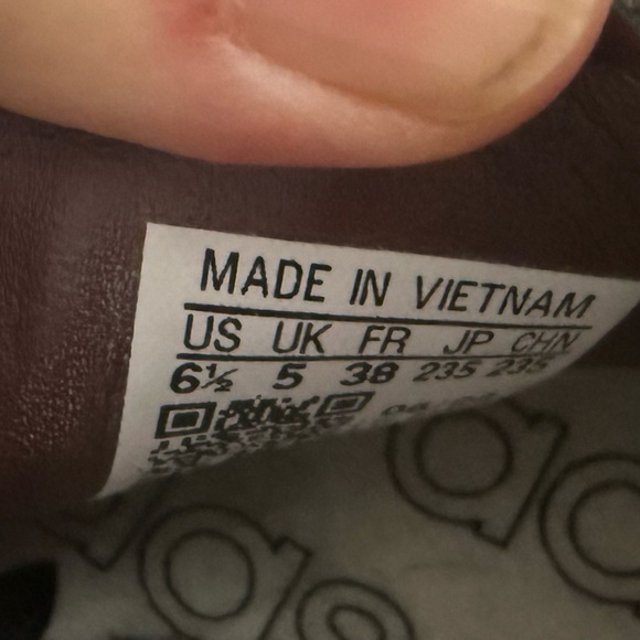 Women’s Adidas Sambas Metallic Purple and White Sneakers - Picture 4 of 5